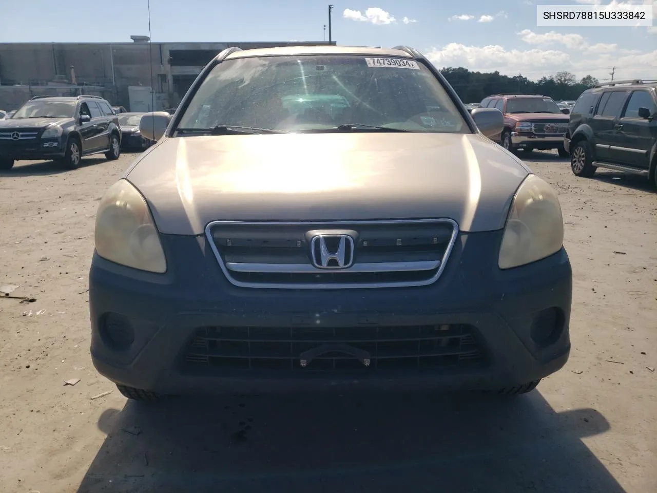 2005 Honda Cr-V Ex VIN: SHSRD78815U333842 Lot: 74739034