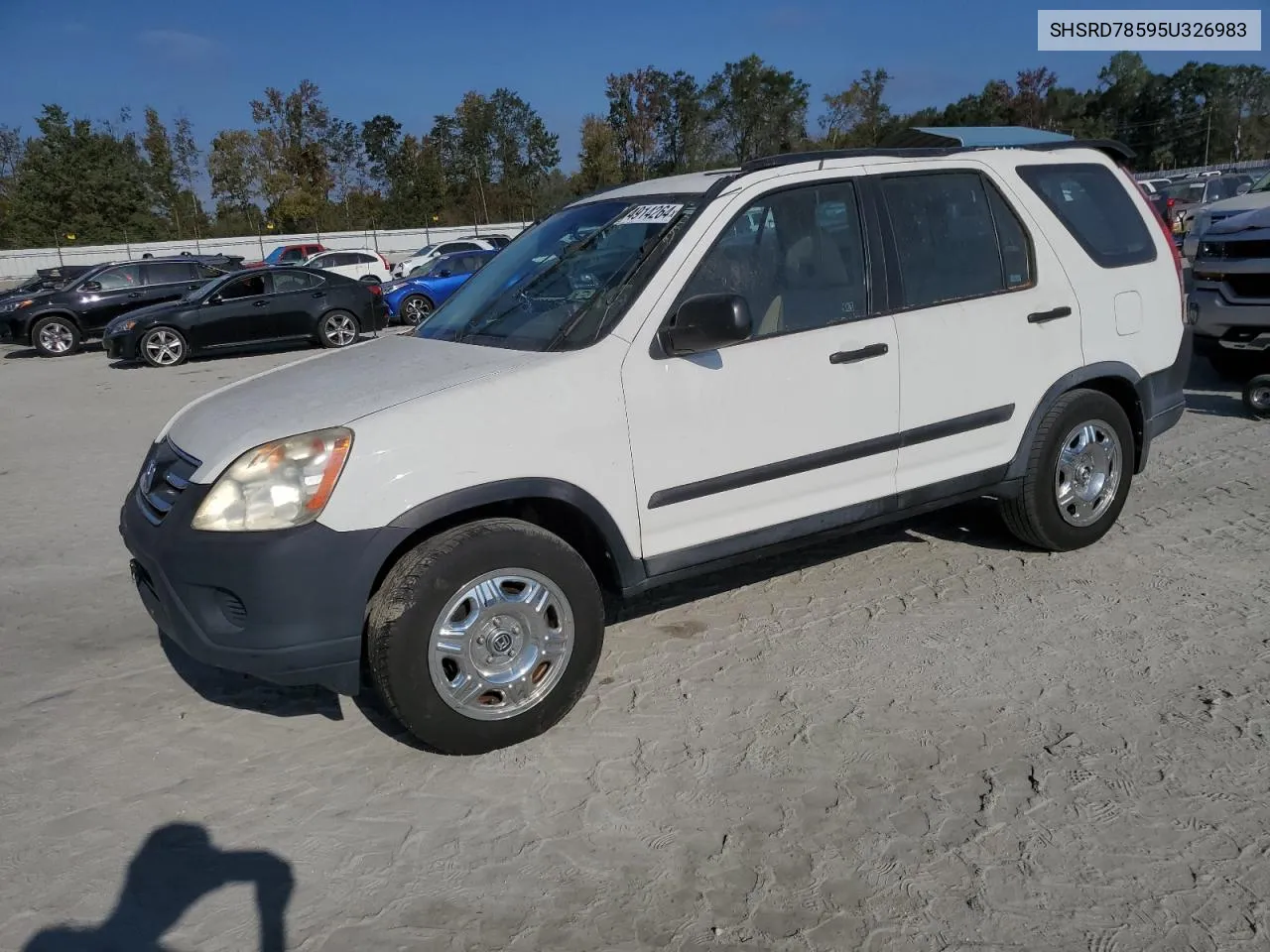 2005 Honda Cr-V Lx VIN: SHSRD78595U326983 Lot: 74914264