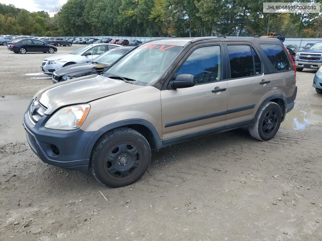 2005 Honda Cr-V Lx VIN: JHLRD68595C008010 Lot: 75232084