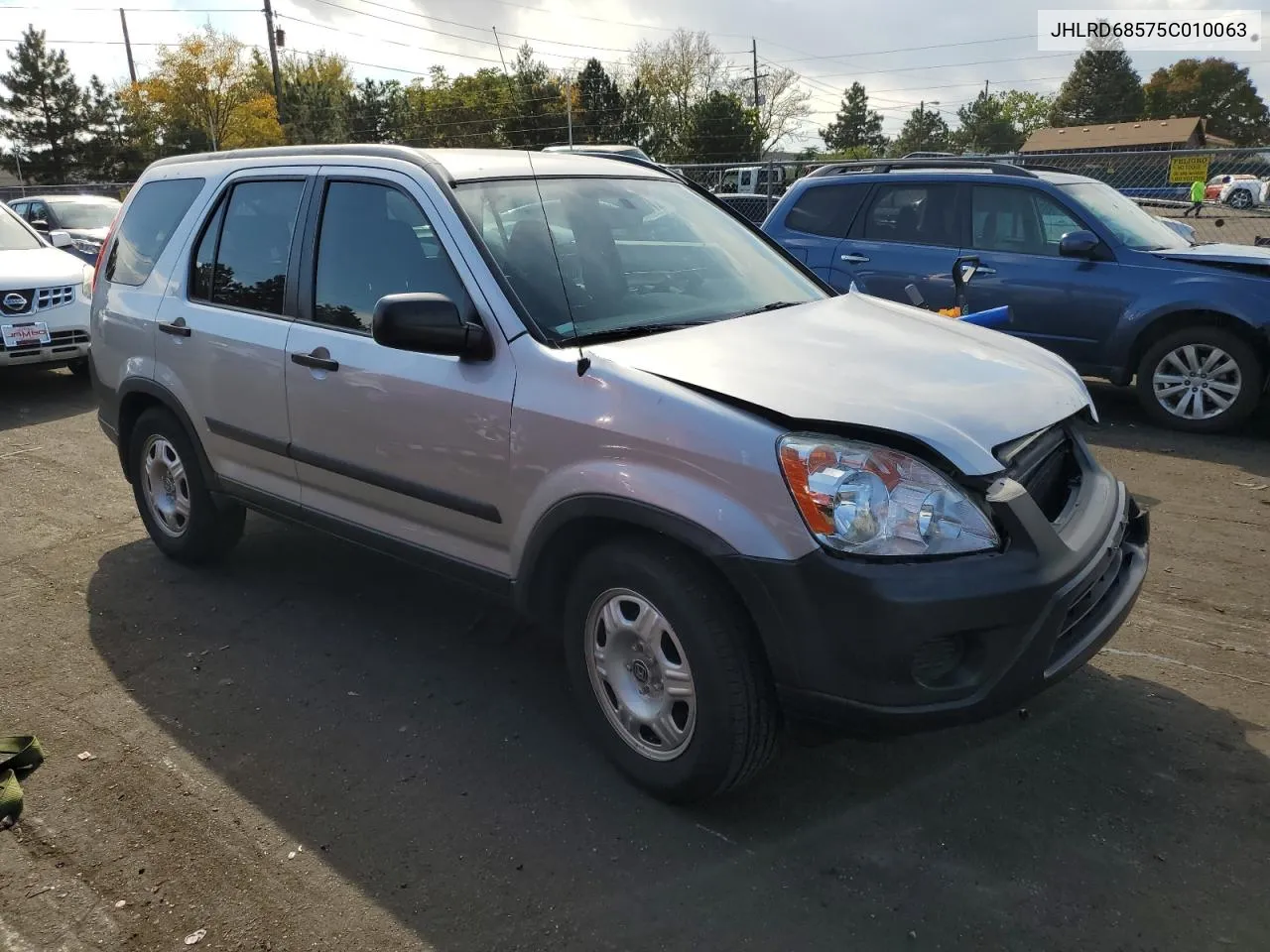 2005 Honda Cr-V Lx VIN: JHLRD68575C010063 Lot: 75350904