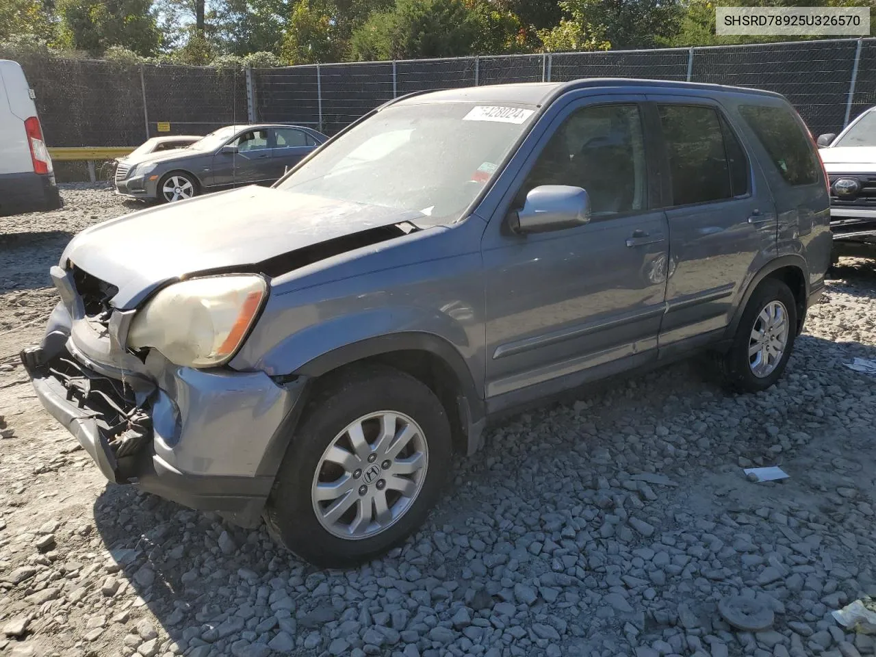 2005 Honda Cr-V Se VIN: SHSRD78925U326570 Lot: 75428024