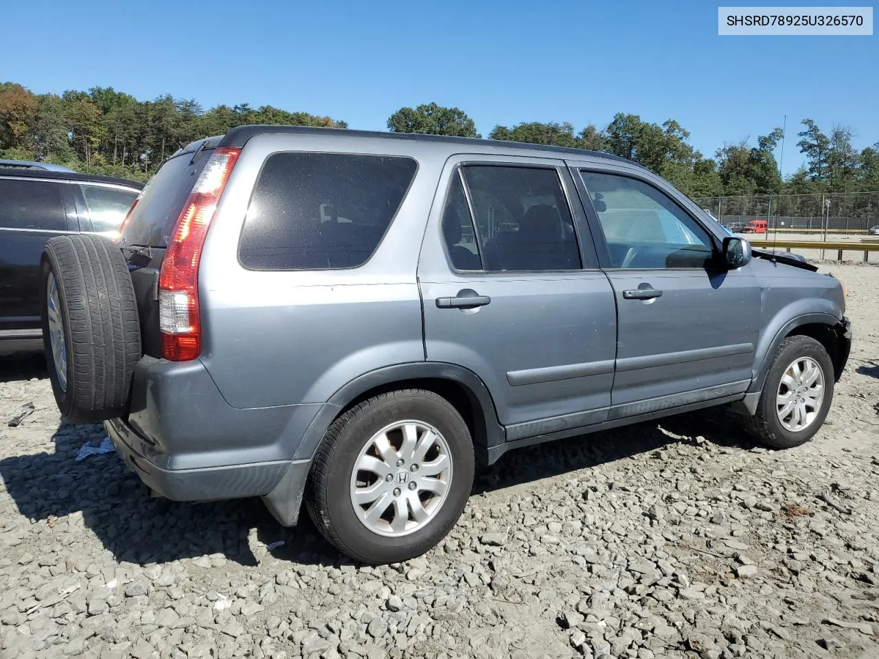 2005 Honda Cr-V Se VIN: SHSRD78925U326570 Lot: 75428024