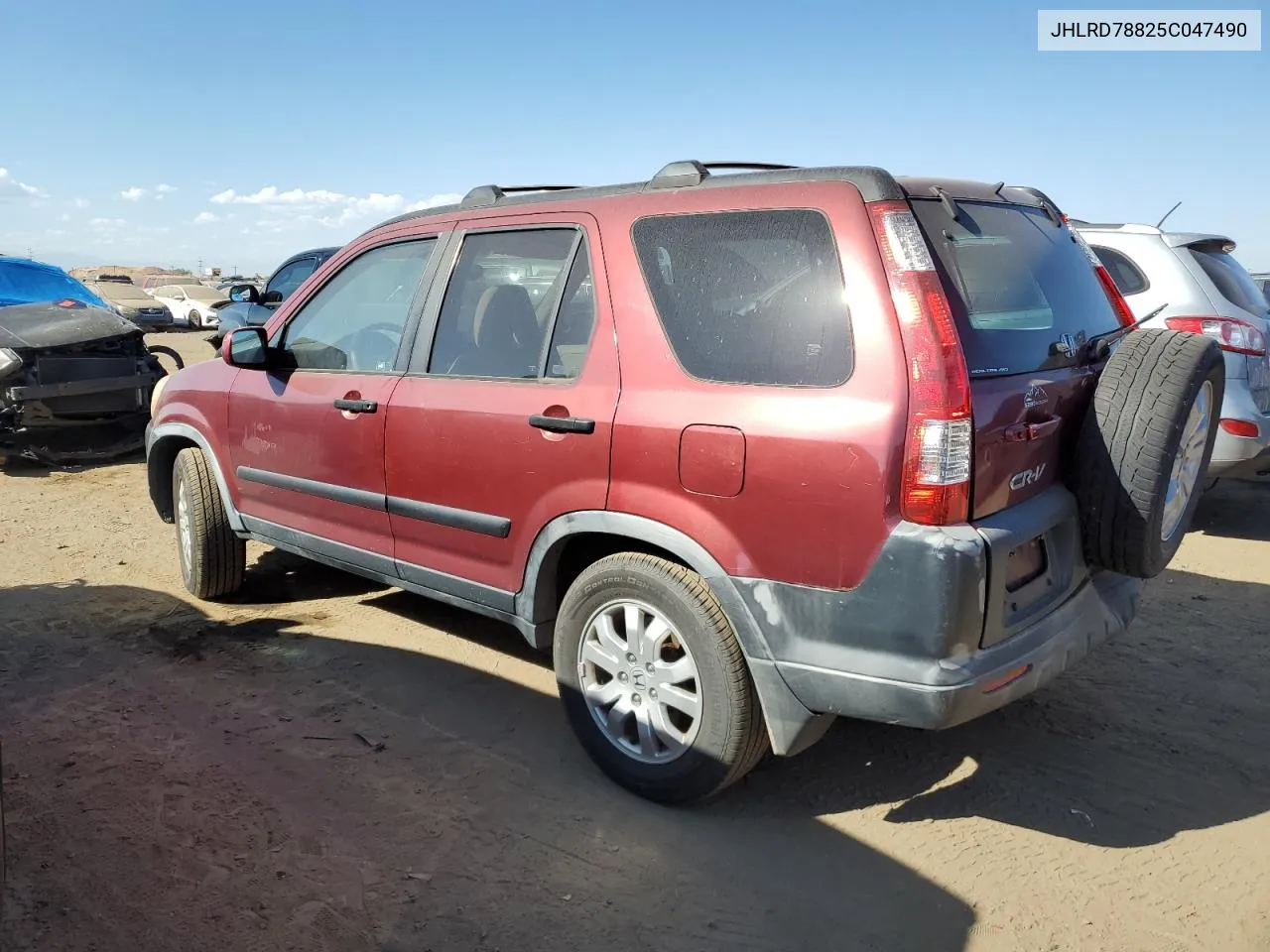 2005 Honda Cr-V Ex VIN: JHLRD78825C047490 Lot: 75490734