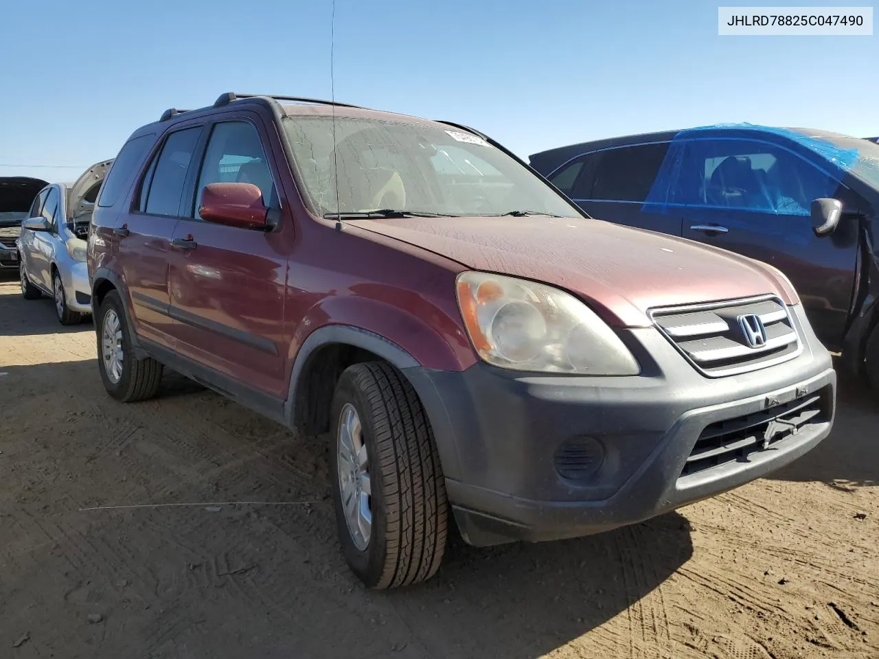 2005 Honda Cr-V Ex VIN: JHLRD78825C047490 Lot: 75490734