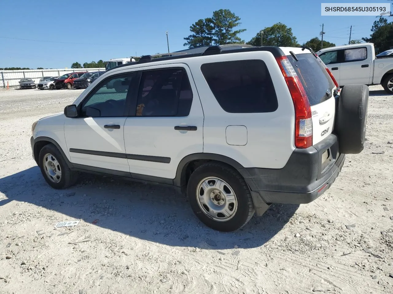 2005 Honda Cr-V Lx VIN: SHSRD68545U305193 Lot: 75720344