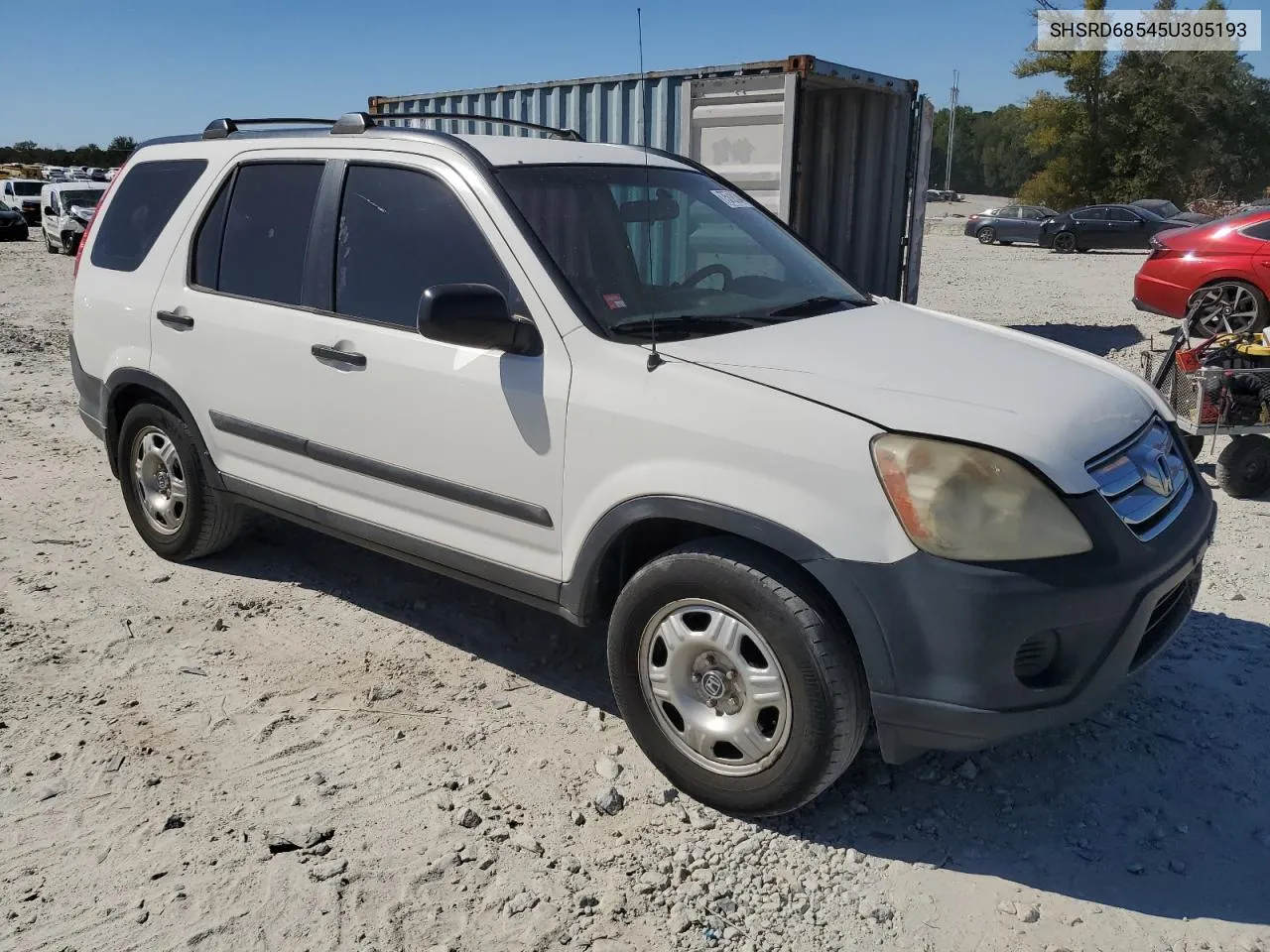 2005 Honda Cr-V Lx VIN: SHSRD68545U305193 Lot: 75720344