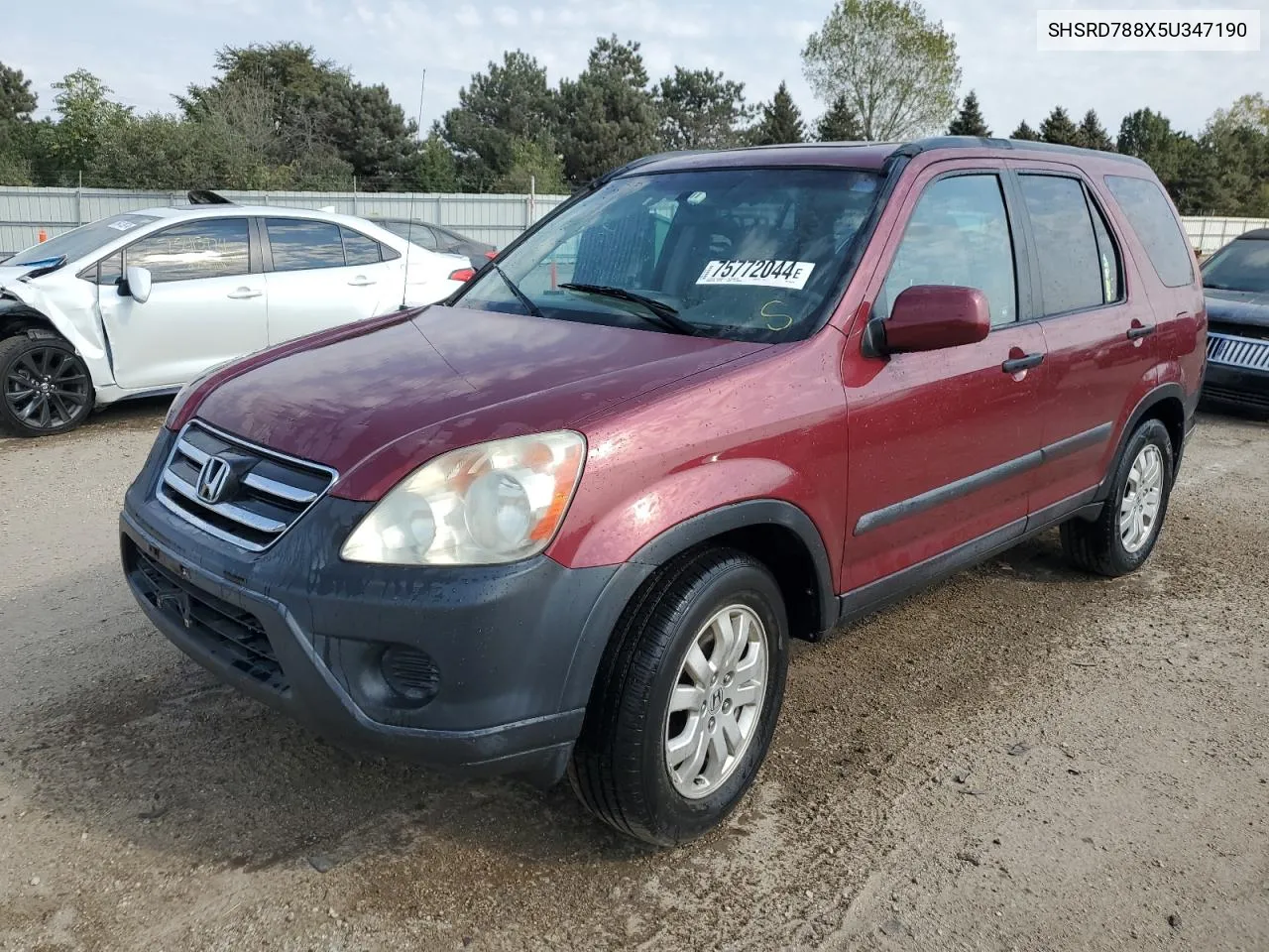 SHSRD788X5U347190 2005 Honda Cr-V Ex