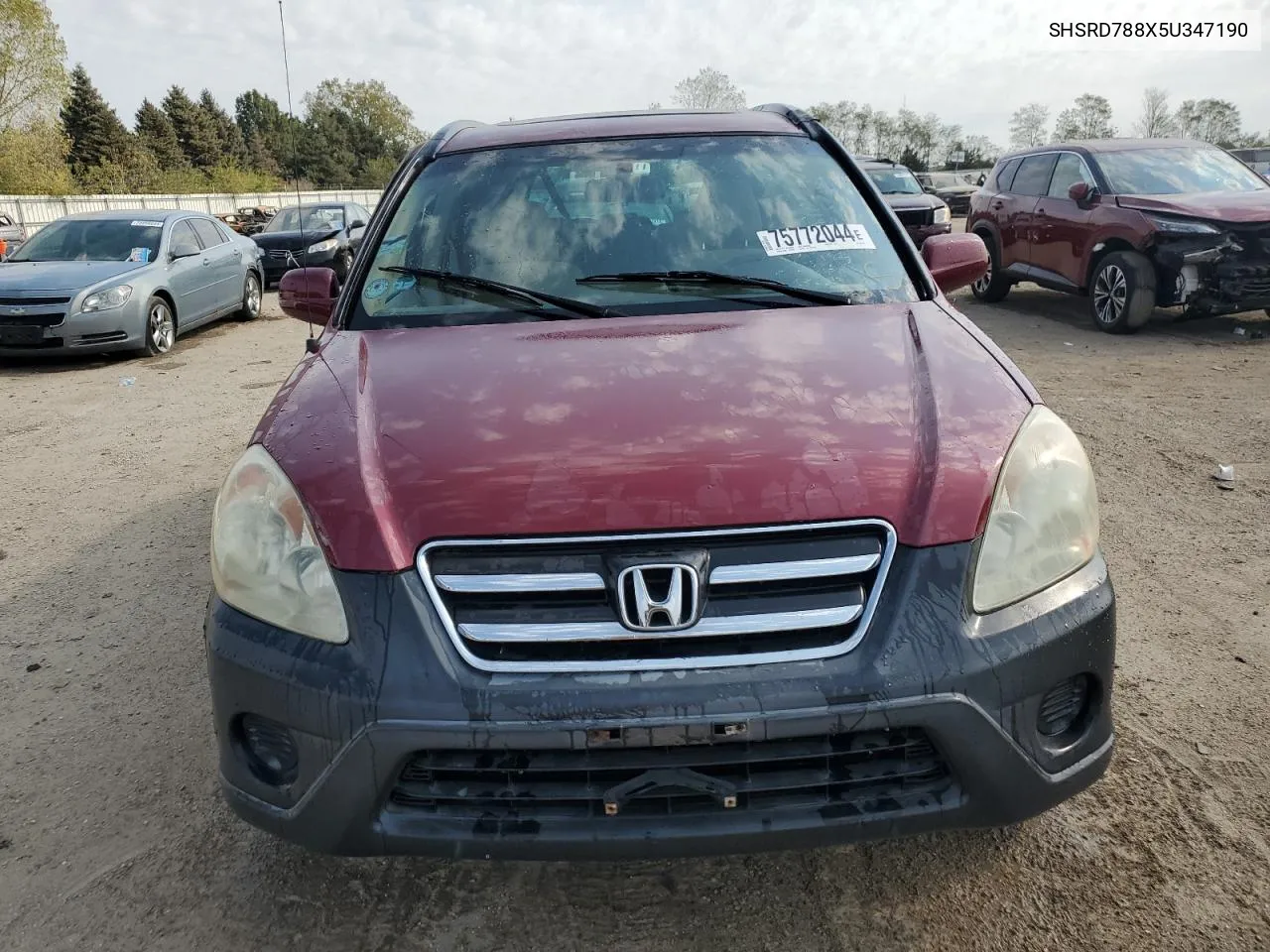 SHSRD788X5U347190 2005 Honda Cr-V Ex