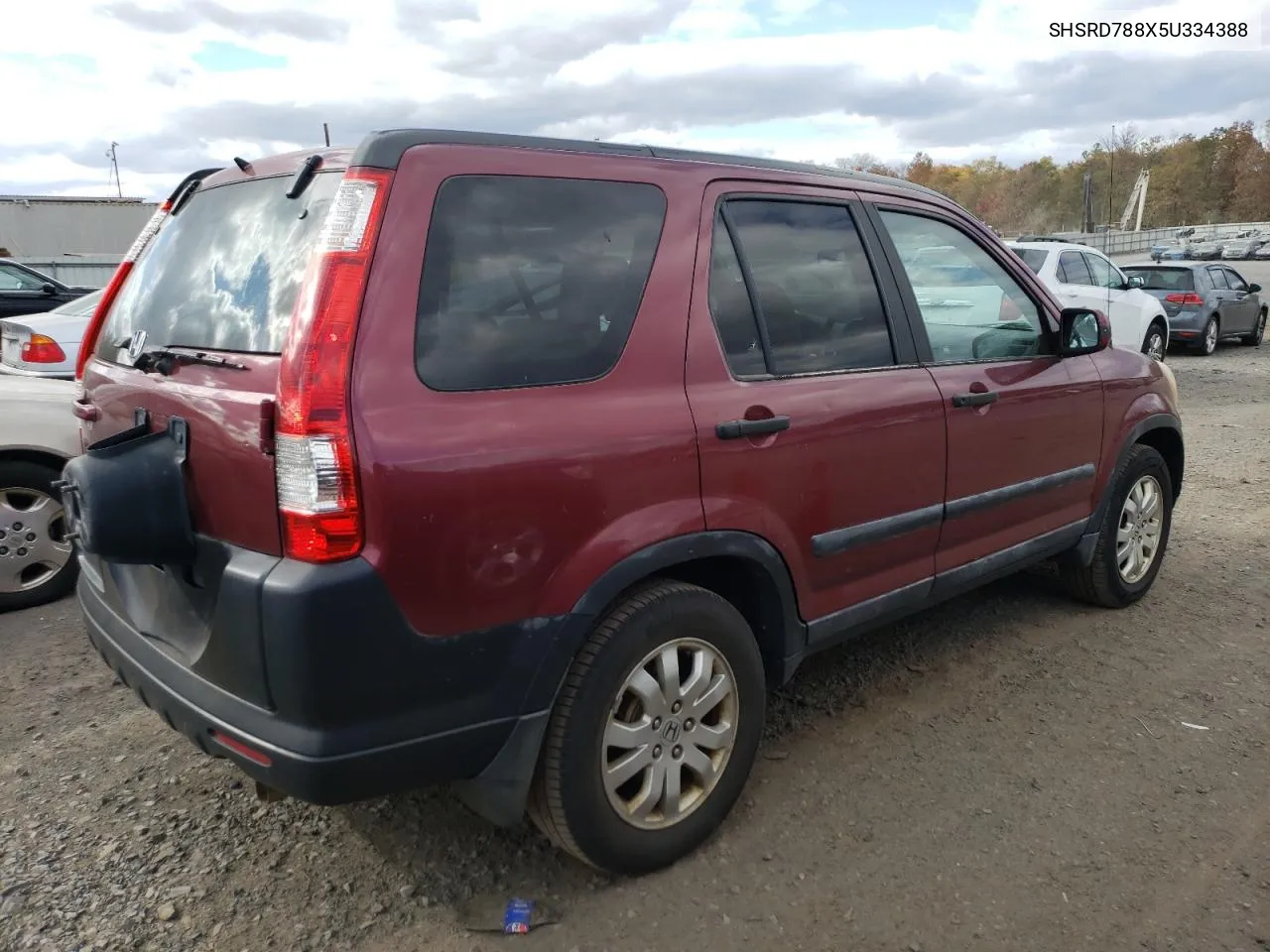 2005 Honda Cr-V Ex VIN: SHSRD788X5U334388 Lot: 75962424