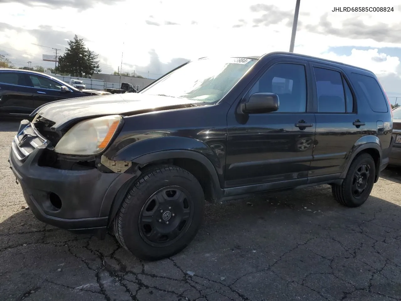 2005 Honda Cr-V Lx VIN: JHLRD68585C008824 Lot: 75993984