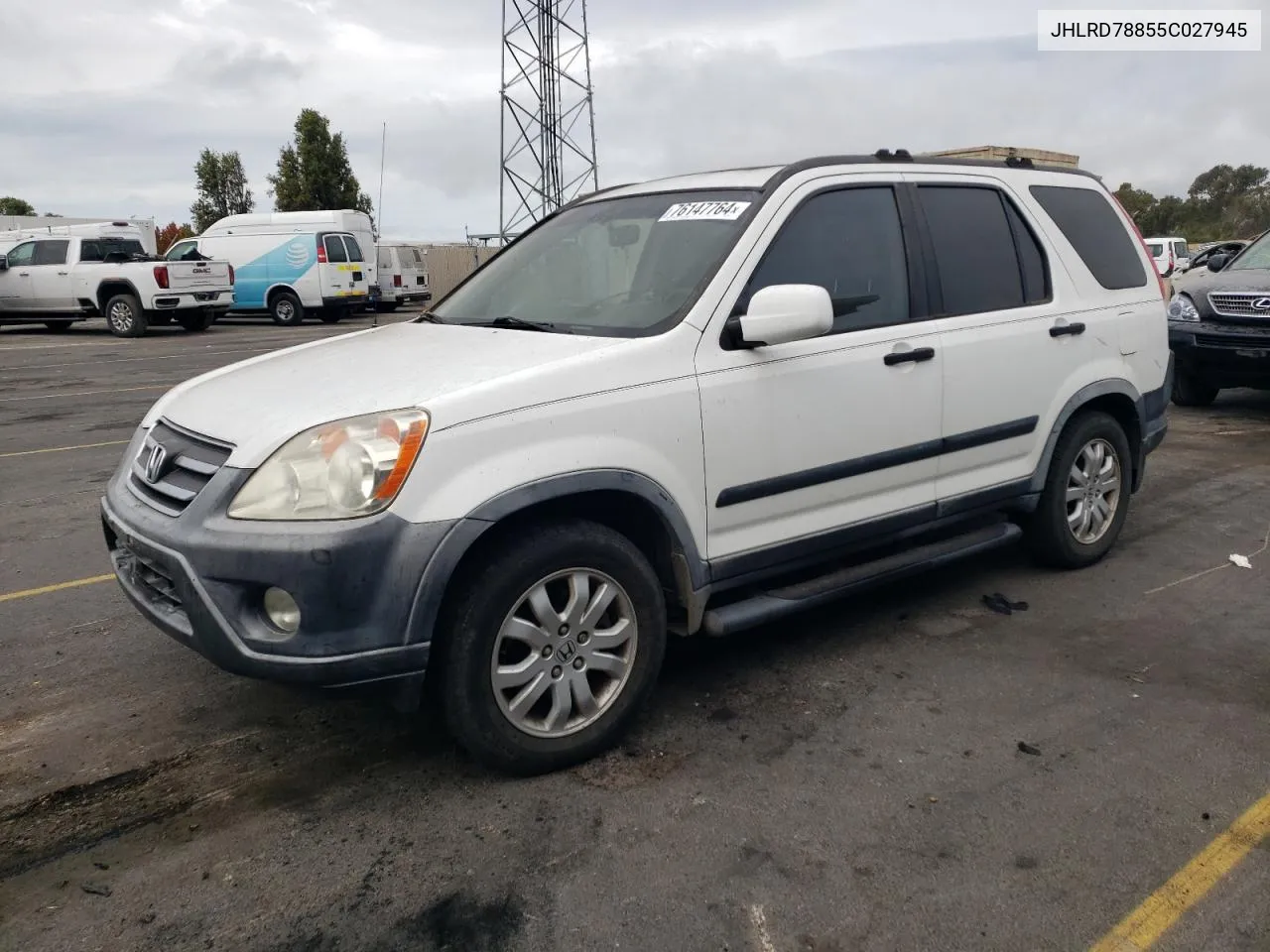 2005 Honda Cr-V Ex VIN: JHLRD78855C027945 Lot: 76147764