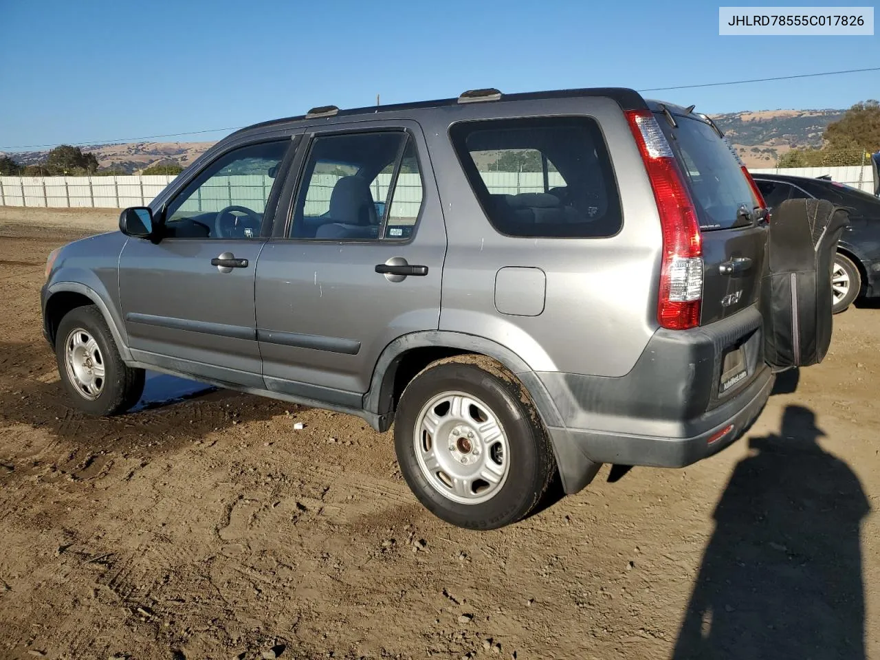 2005 Honda Cr-V Lx VIN: JHLRD78555C017826 Lot: 76176564