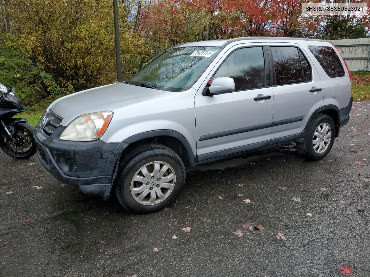 2005 Honda Cr-V Ex VIN: SHSRD788X5U323021 Lot: 76485714