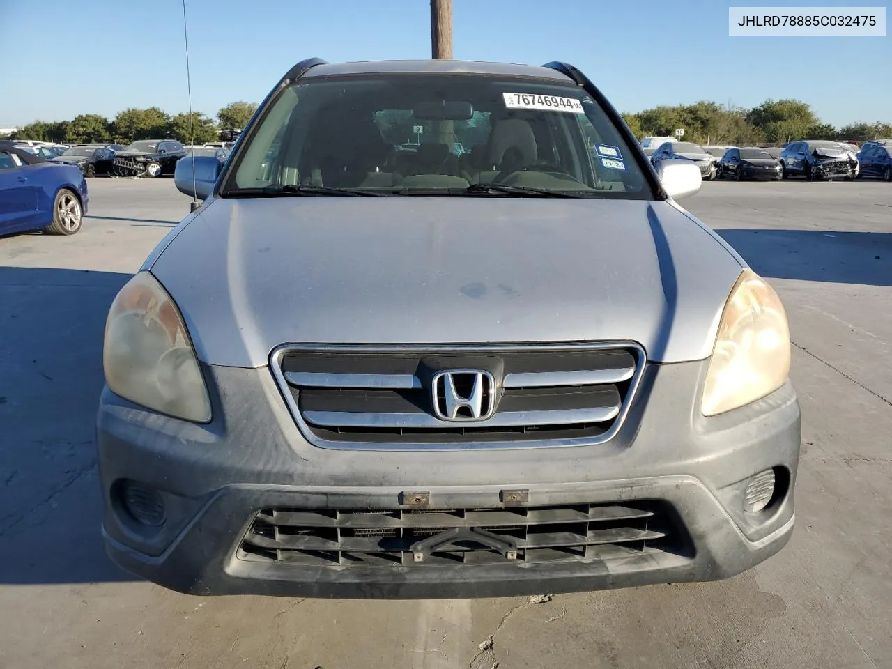 2005 Honda Cr-V Ex VIN: JHLRD78885C032475 Lot: 76746944