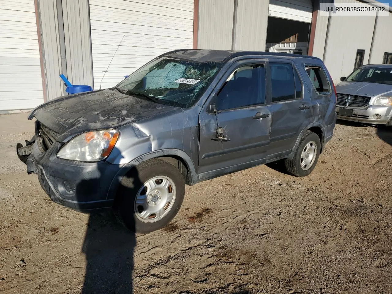 2005 Honda Cr-V Lx VIN: JHLRD68585C018432 Lot: 76814304