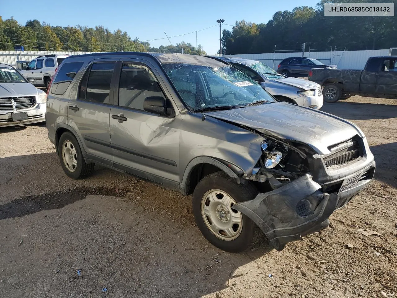 2005 Honda Cr-V Lx VIN: JHLRD68585C018432 Lot: 76814304