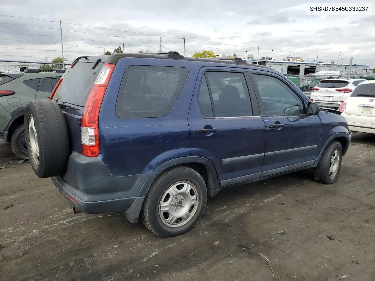 2005 Honda Cr-V Lx VIN: SHSRD78545U332237 Lot: 76916274