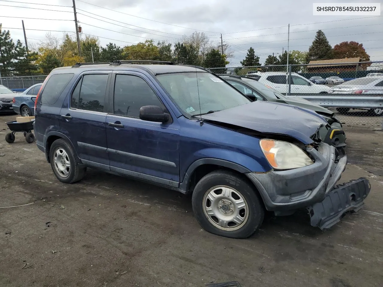 2005 Honda Cr-V Lx VIN: SHSRD78545U332237 Lot: 76916274