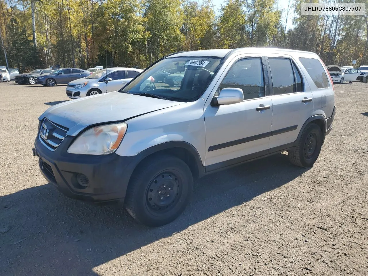 2005 Honda Cr-V Ex VIN: JHLRD78805C807707 Lot: 76987994