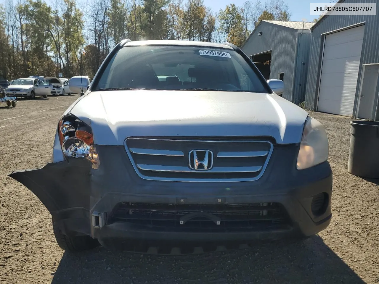 2005 Honda Cr-V Ex VIN: JHLRD78805C807707 Lot: 76987994