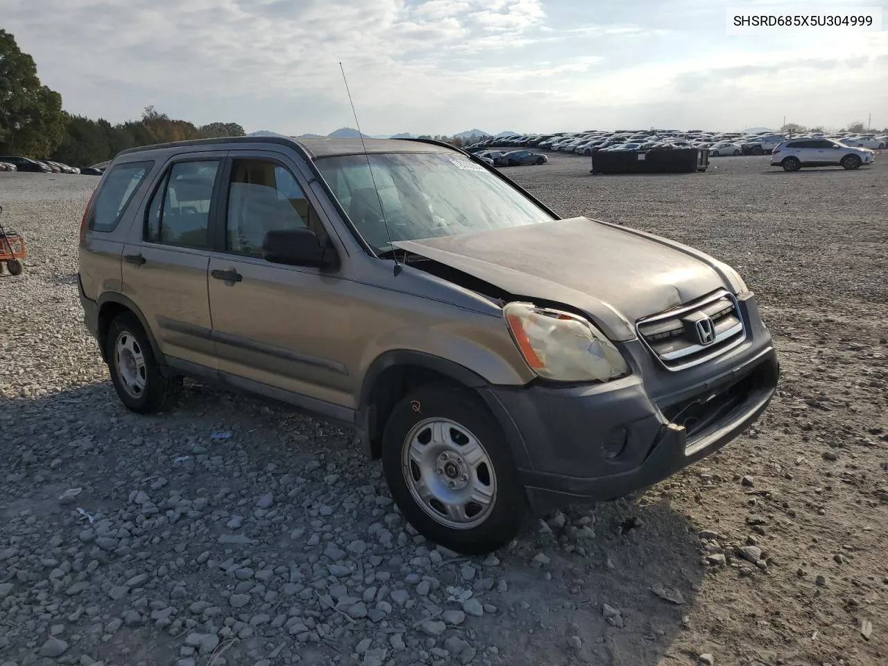 2005 Honda Cr-V Lx VIN: SHSRD685X5U304999 Lot: 78355904