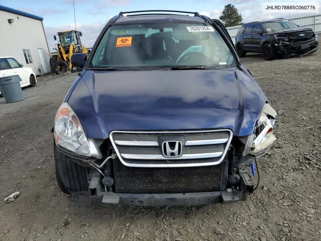 2005 Honda Cr-V Ex VIN: JHLRD78885C060776 Lot: 78391254