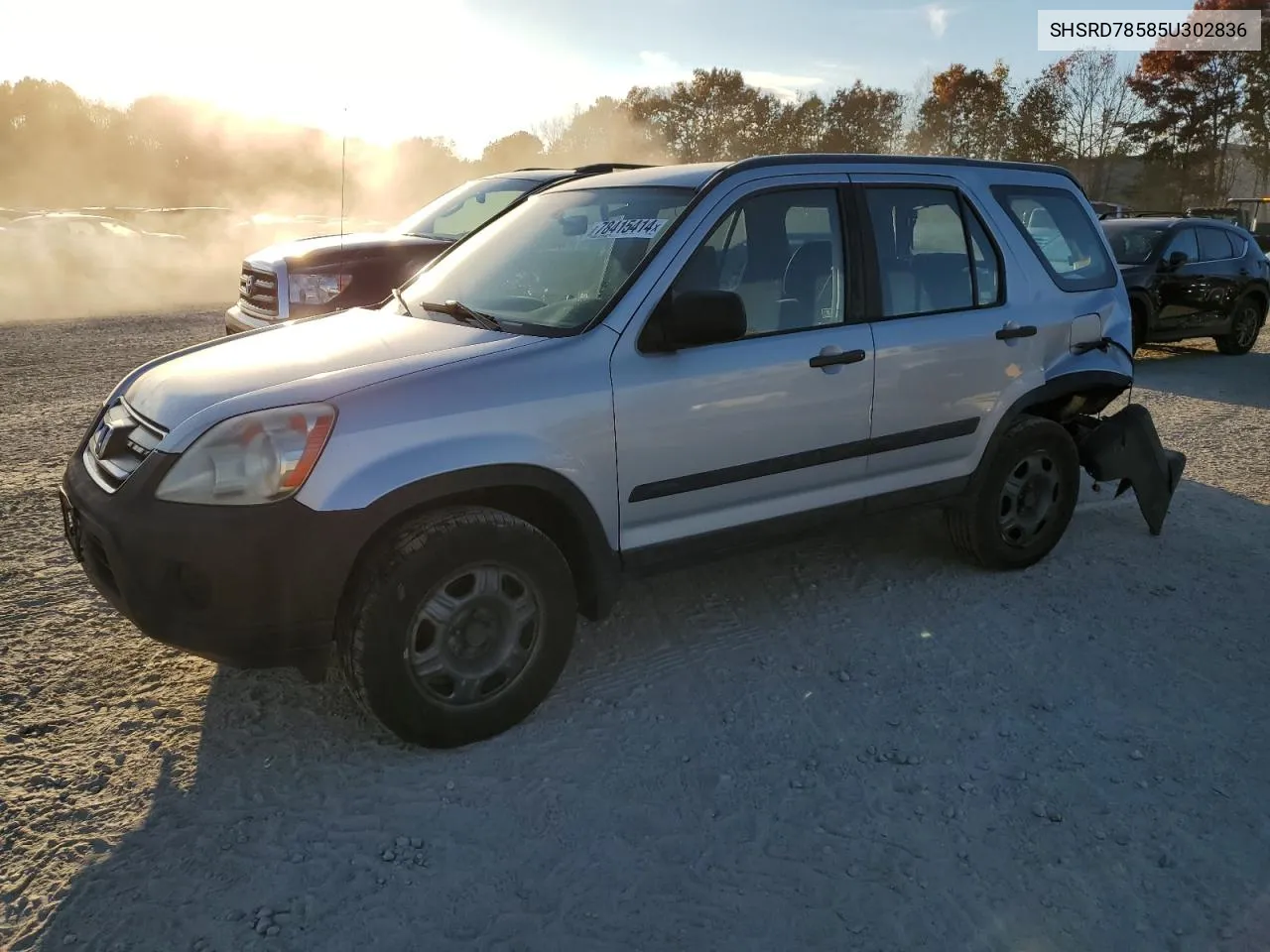 2005 Honda Cr-V Lx VIN: SHSRD78585U302836 Lot: 78415414