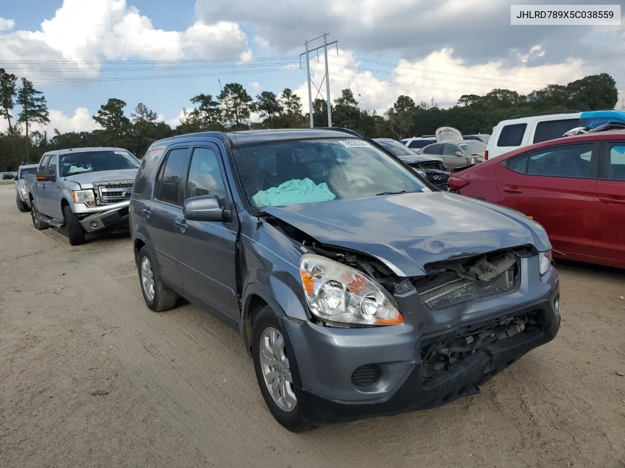 2005 Honda Cr-V Se VIN: JHLRD789X5C038559 Lot: 78530304