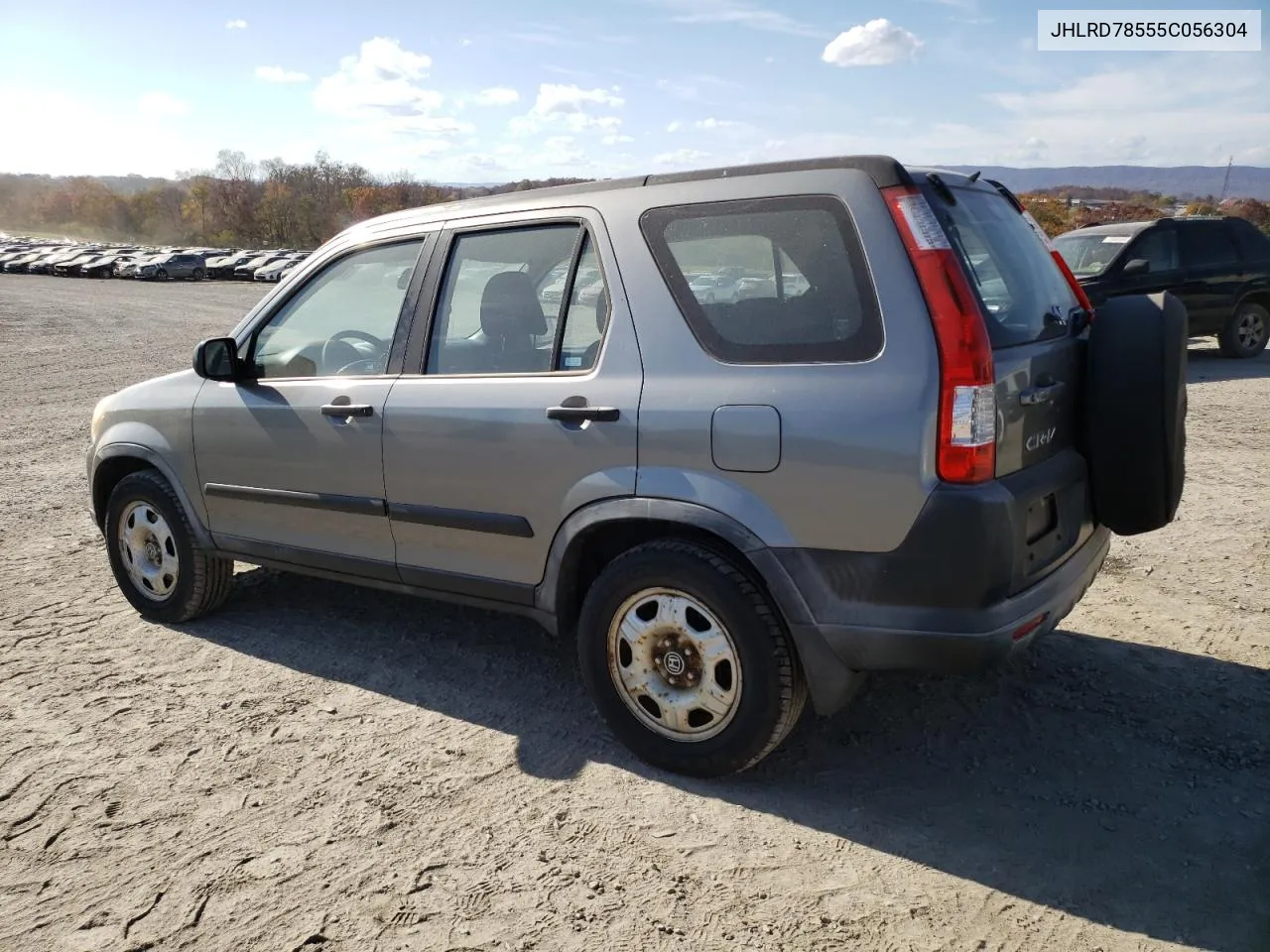 2005 Honda Cr-V Lx VIN: JHLRD78555C056304 Lot: 78721634