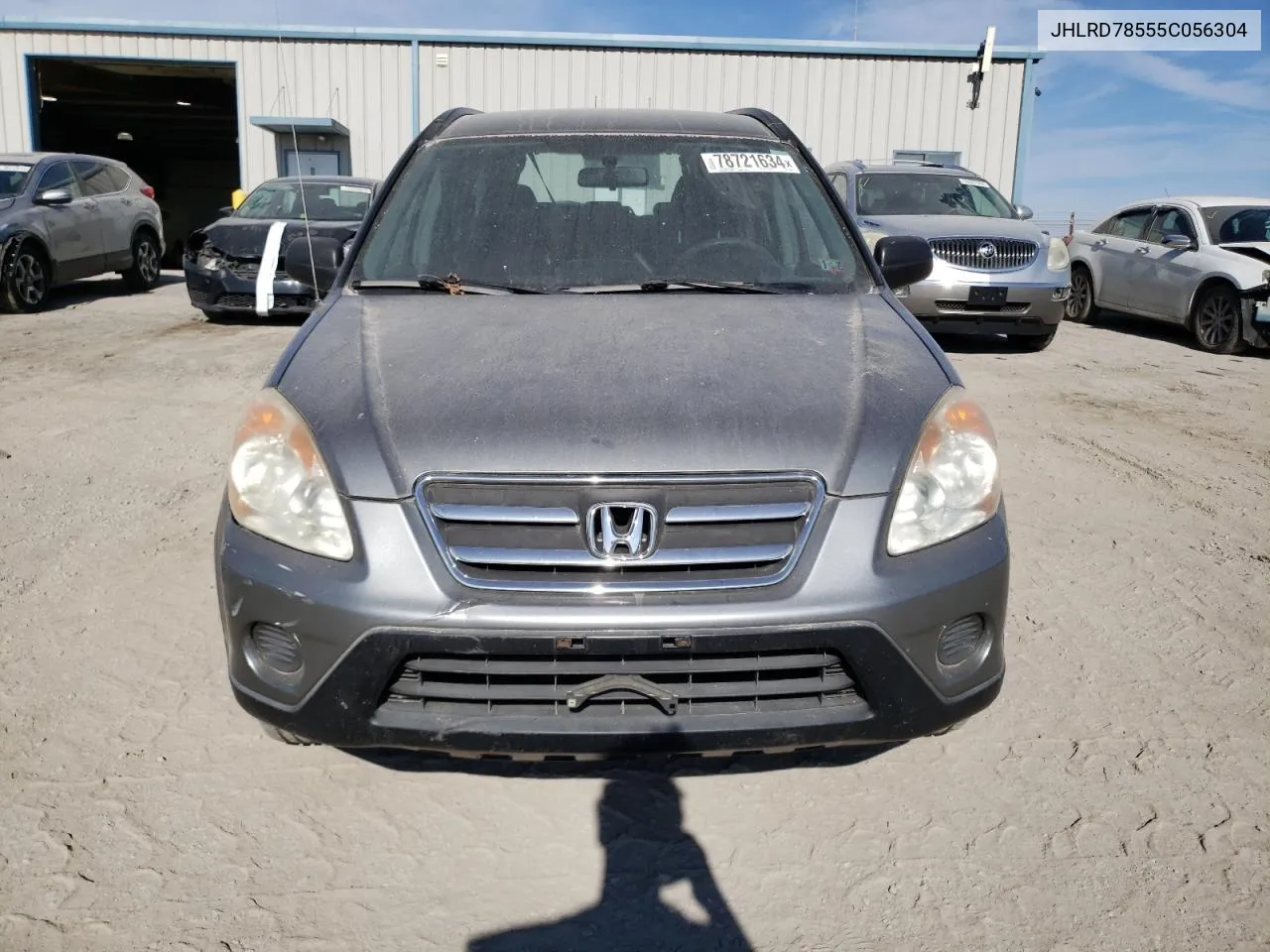 2005 Honda Cr-V Lx VIN: JHLRD78555C056304 Lot: 78721634