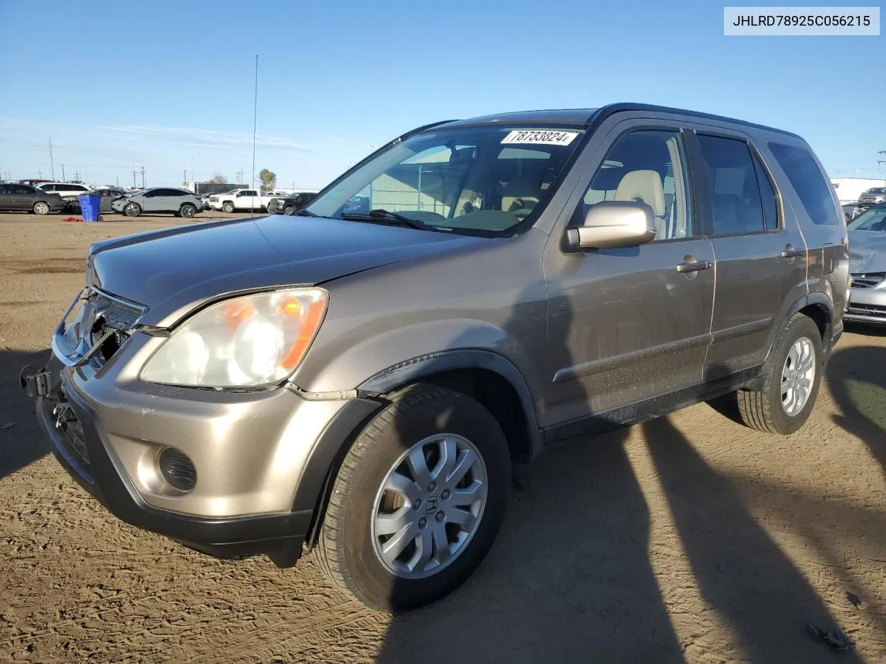 2005 Honda Cr-V Se VIN: JHLRD78925C056215 Lot: 78733824