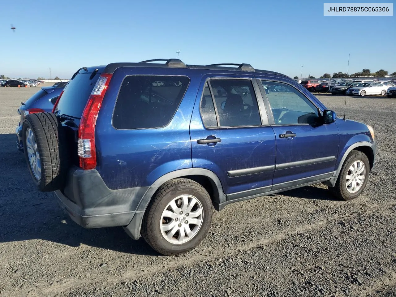 2005 Honda Cr-V Ex VIN: JHLRD78875C065306 Lot: 78937954