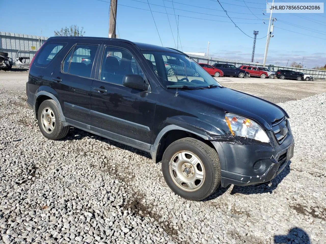 2005 Honda Cr-V Lx VIN: JHLRD78565C042086 Lot: 79232254