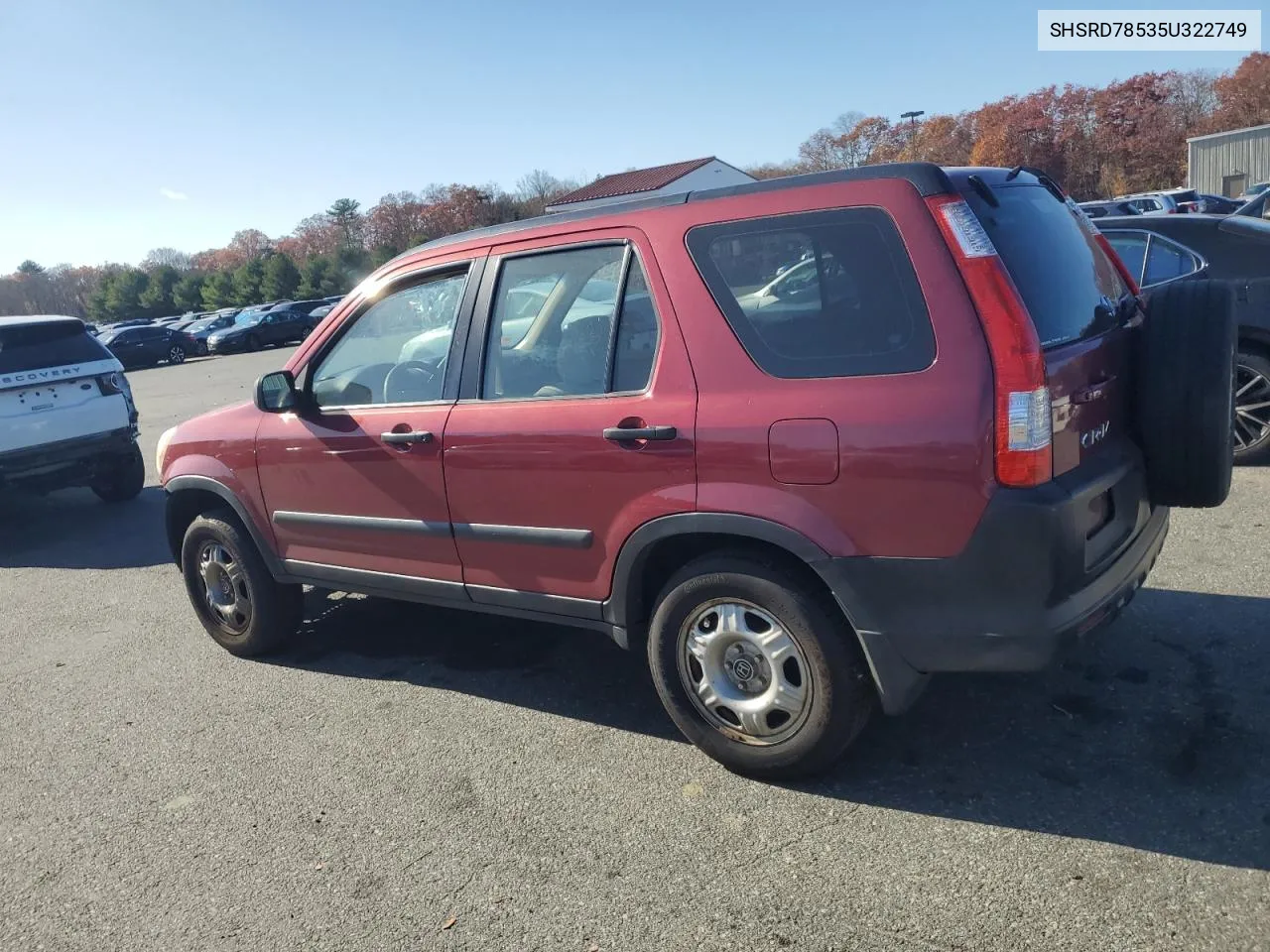 2005 Honda Cr-V Lx VIN: SHSRD78535U322749 Lot: 79239134