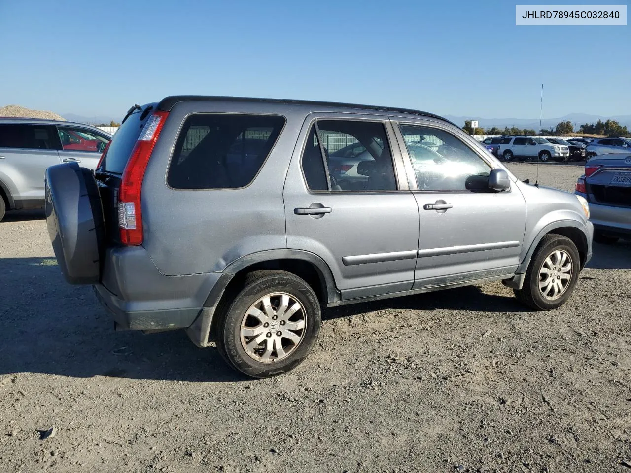 2005 Honda Cr-V Se VIN: JHLRD78945C032840 Lot: 79387504