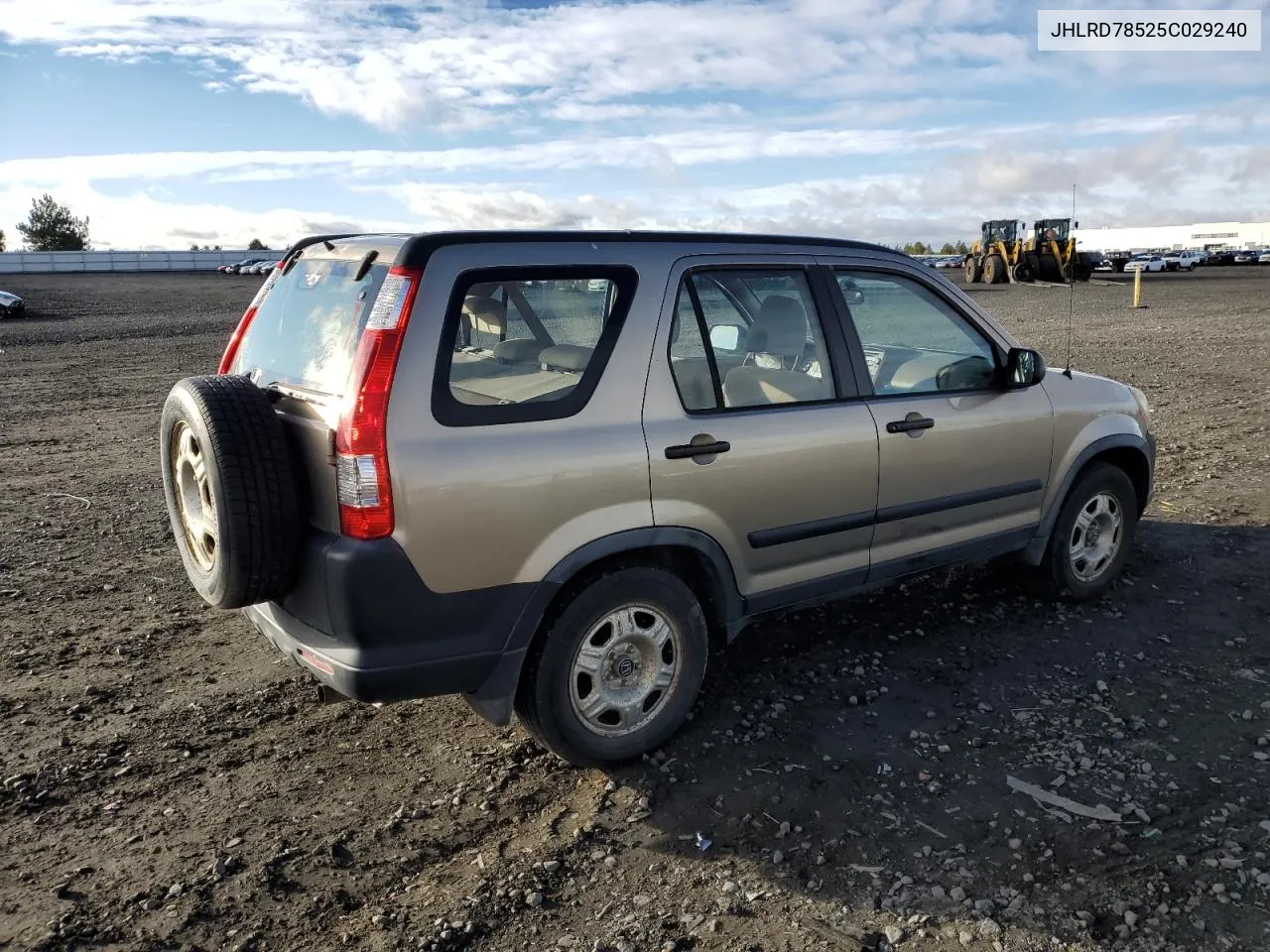 2005 Honda Cr-V Lx VIN: JHLRD78525C029240 Lot: 80391454