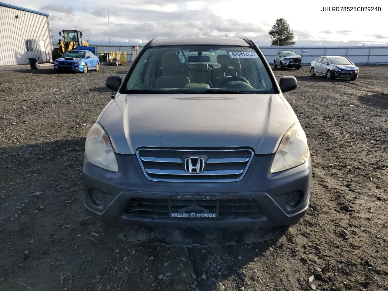 2005 Honda Cr-V Lx VIN: JHLRD78525C029240 Lot: 80391454