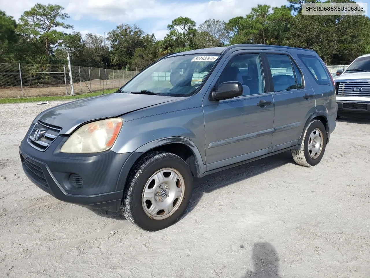 2005 Honda Cr-V Lx VIN: SHSRD685X5U306803 Lot: 80493764