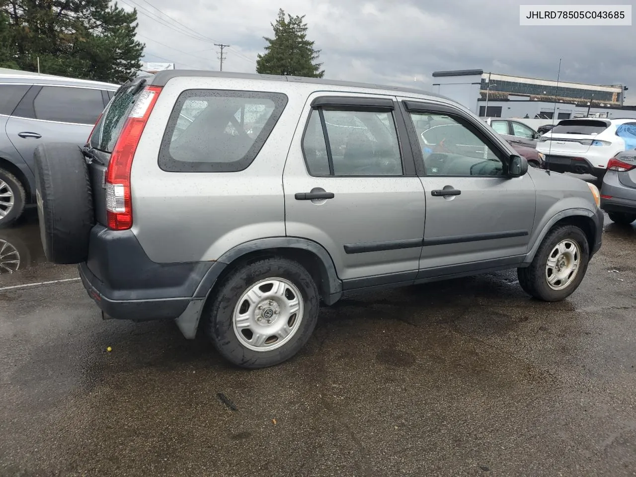 2005 Honda Cr-V Lx VIN: JHLRD78505C043685 Lot: 80854144