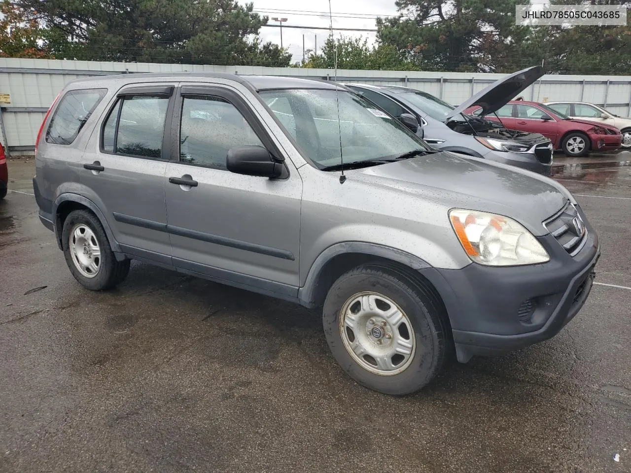 2005 Honda Cr-V Lx VIN: JHLRD78505C043685 Lot: 80854144