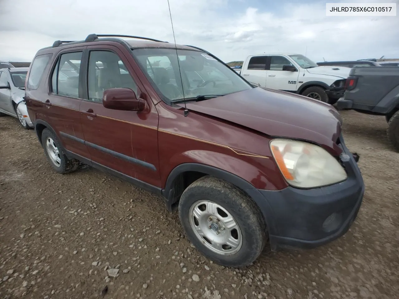 2006 Honda Cr-V Lx VIN: JHLRD785X6C010517 Lot: 45826654