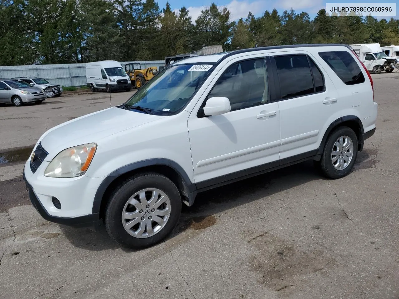 2006 Honda Cr-V Se VIN: JHLRD78986C060996 Lot: 52407474