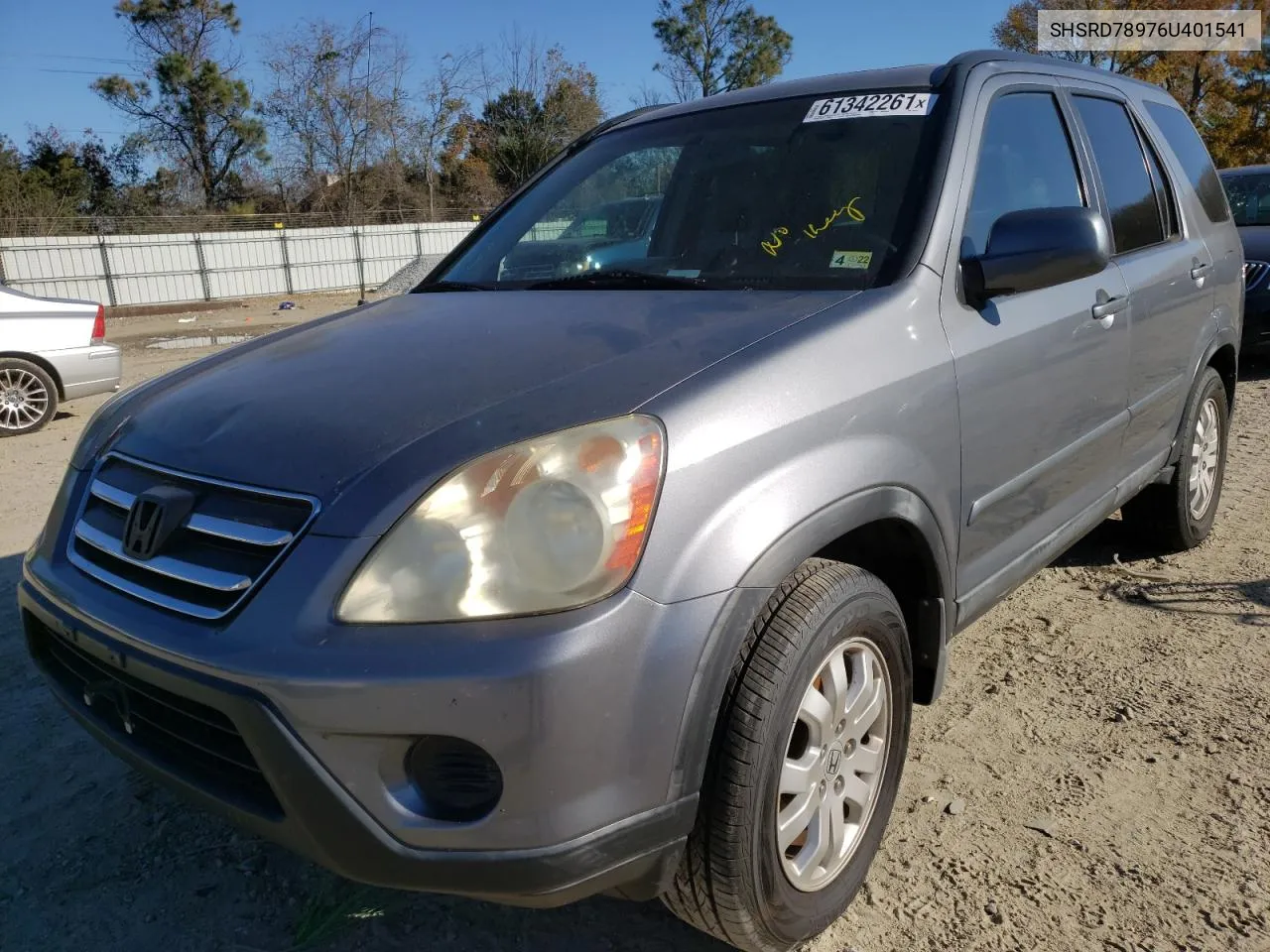 2006 Honda Cr-V Se VIN: SHSRD78976U401541 Lot: 61342261