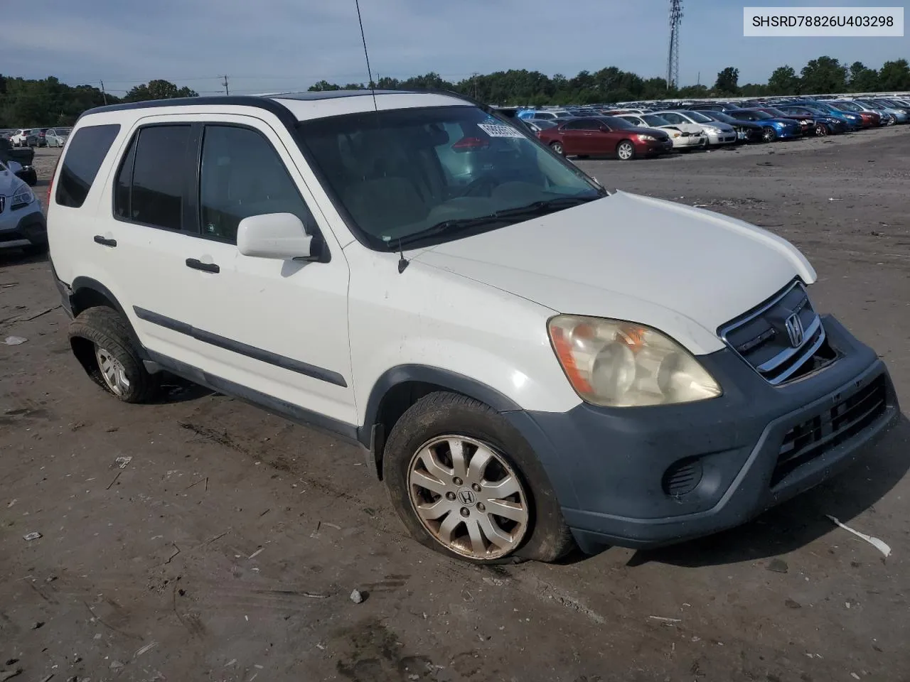 2006 Honda Cr-V Ex VIN: SHSRD78826U403298 Lot: 69926574