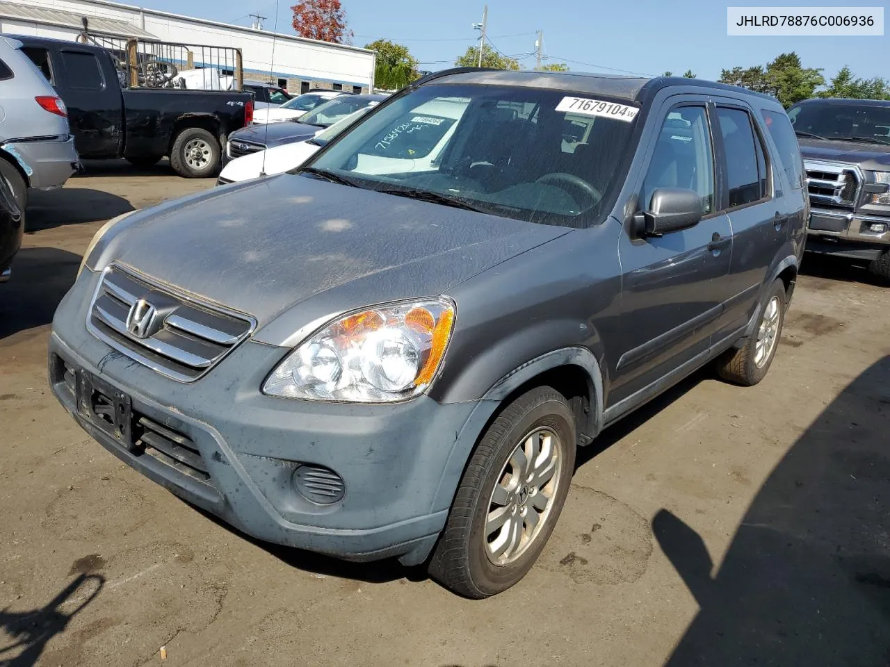 2006 Honda Cr-V Ex VIN: JHLRD78876C006936 Lot: 71679104