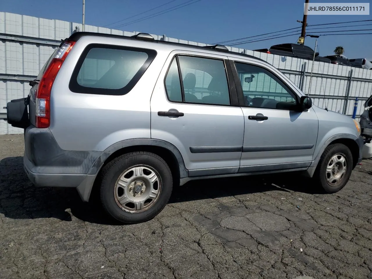 2006 Honda Cr-V Lx VIN: JHLRD78556C011171 Lot: 72995094