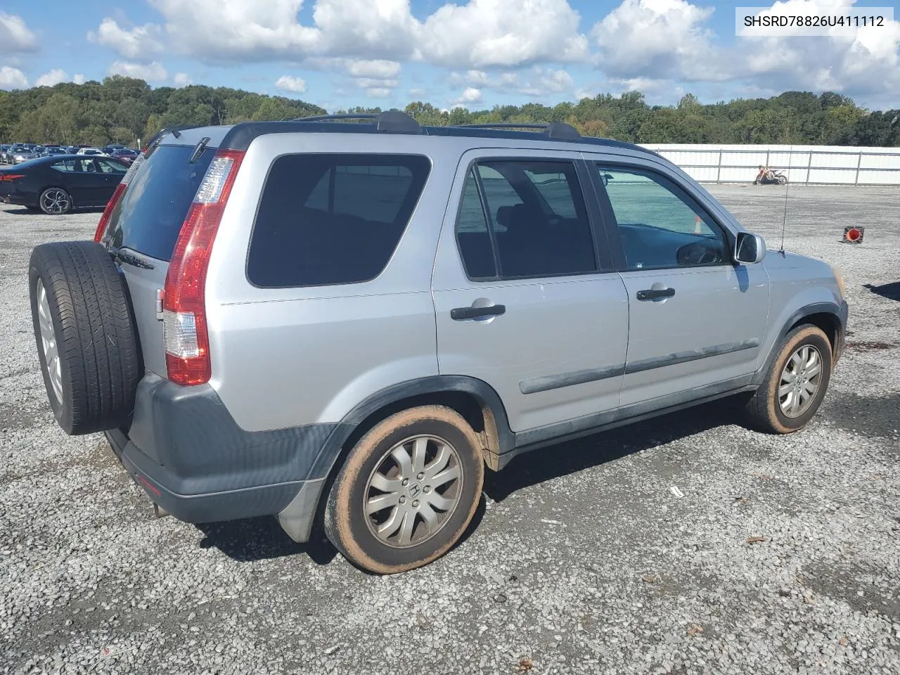 2006 Honda Cr-V Ex VIN: SHSRD78826U411112 Lot: 73958814