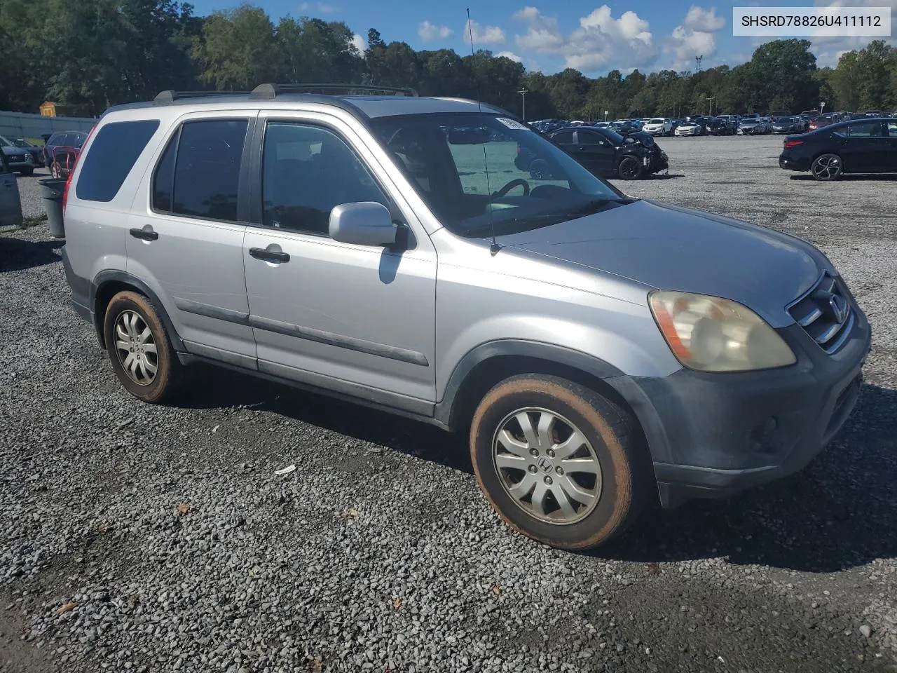 2006 Honda Cr-V Ex VIN: SHSRD78826U411112 Lot: 73958814