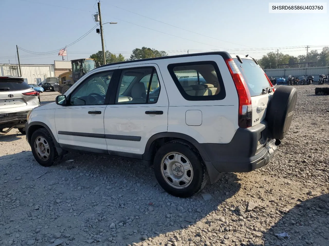 2006 Honda Cr-V Lx VIN: SHSRD68586U403760 Lot: 75281594