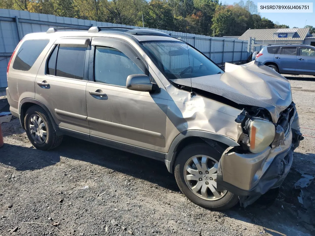 2006 Honda Cr-V Se VIN: SHSRD789X6U406751 Lot: 75549474